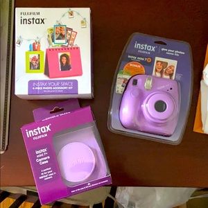 INSTAX camera and case, film, accessory set NEW